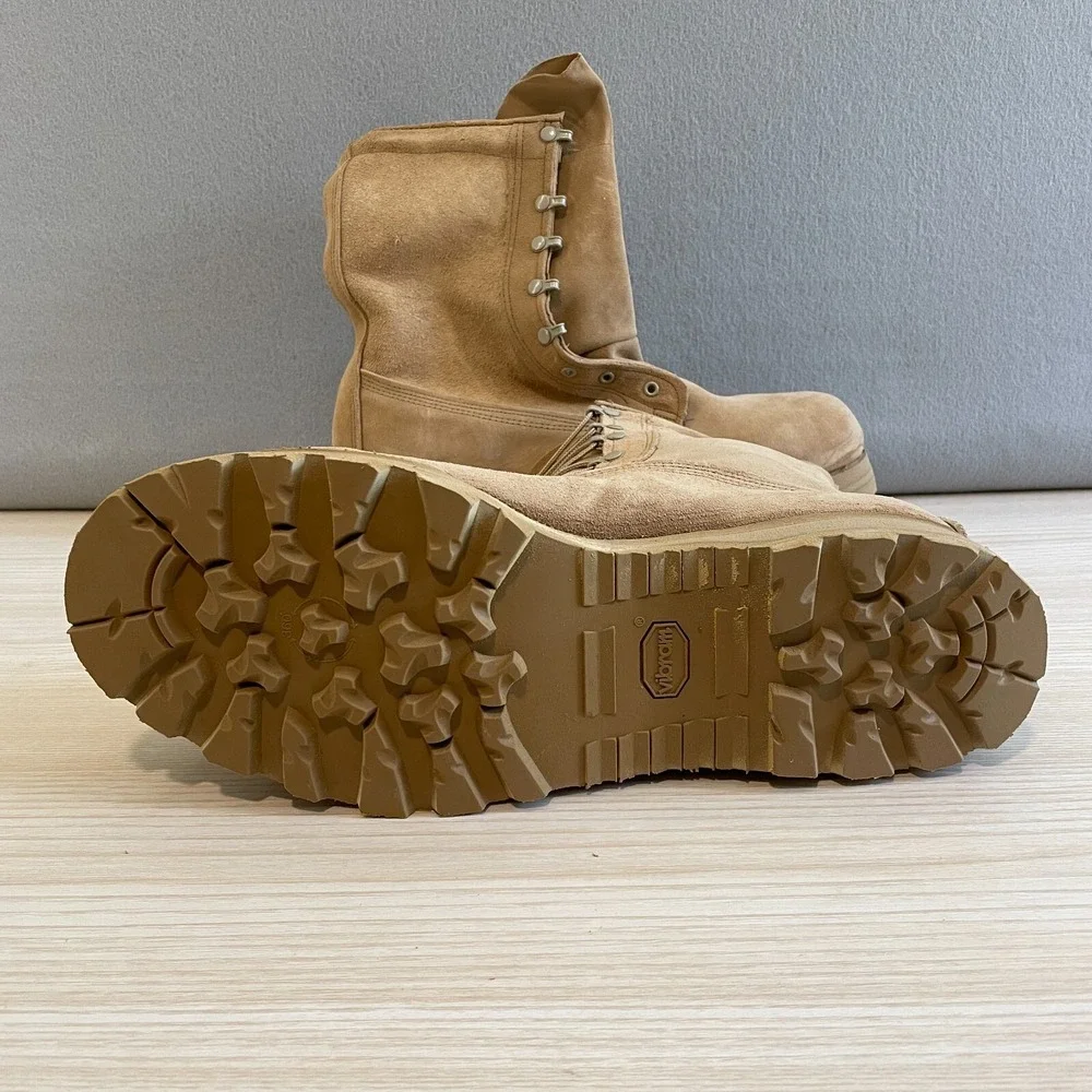 Belleville 790 Waterproof Gore-Tex Combat Boots Tan Suede Vibram Size 13.5W NEW